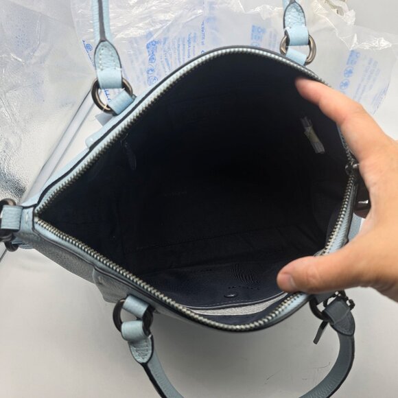 Coach Pebbled Elise Satchel 79316 Waterfall - Picture 6 of 8